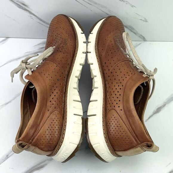 Cole Haan ZEROGRAND US 9 M Brown Leather Wingtip Brogue Oxford Comfort C23711 main image 6